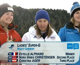 Estelle Alphand, championne olympique "jeunes" en Super-G !