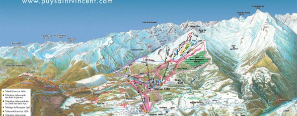 Plan des pistes Puy Saint Vincent 2011-2012