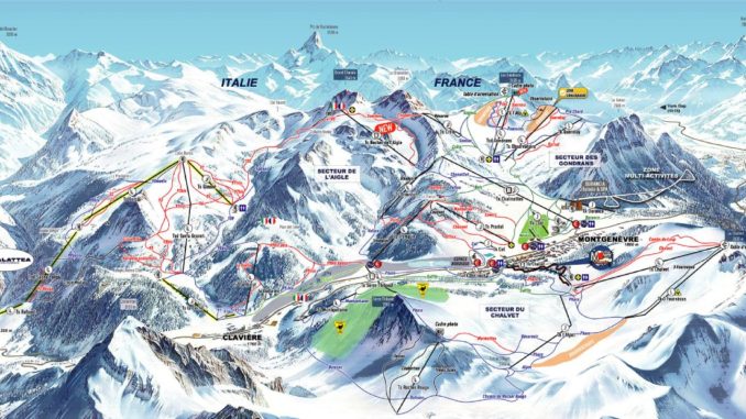 Plan pistes ski Montgenèvre 2023 2024