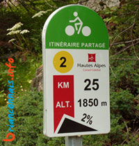 itinéraire partagé hautes alpes en vélo