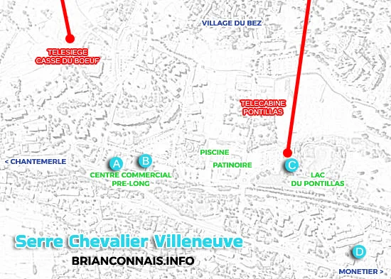 plan villeneuve serre chevalier magasins ski