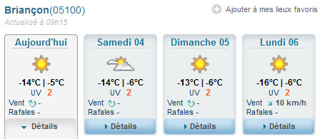 météo briançon février 2012