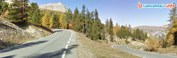 montée col d&rsquo;Izoard dans la forêt après Le Laus