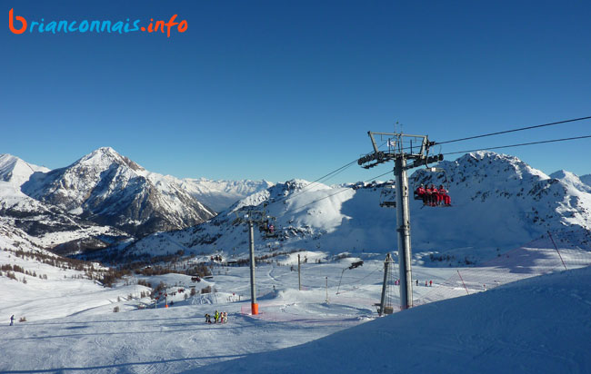 partie finale de la ligne du télésiège des Gondrans
