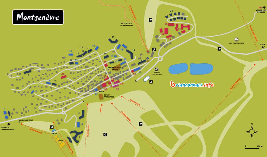 Plan de la station de Montgenèvre 1860