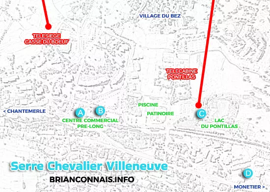 plan villeneuve serre chevalier magasins ski