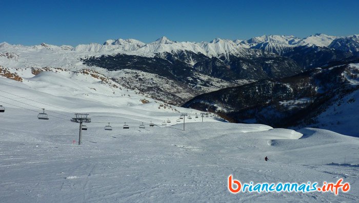 vue sur la ligne depuis la piste de la Cucumelle