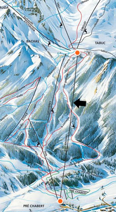 plan situation télésiège Bachas