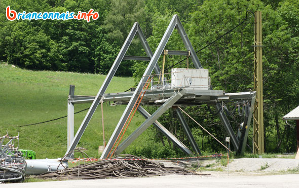 télésiège préron 7 juin 2012 démolition ancienne gare aval