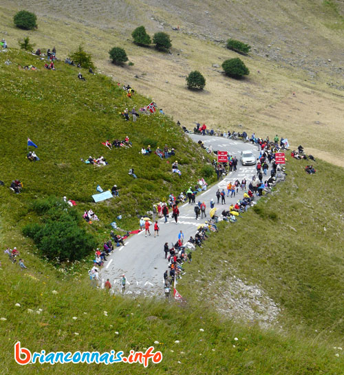 Le début de la montée du Galibier