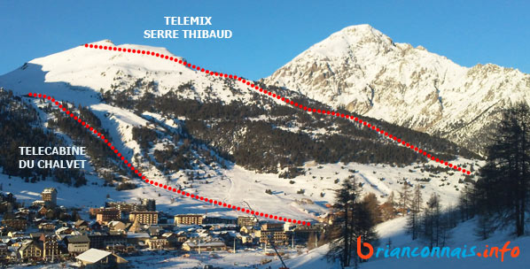 Vue globale du versant du Chalvet